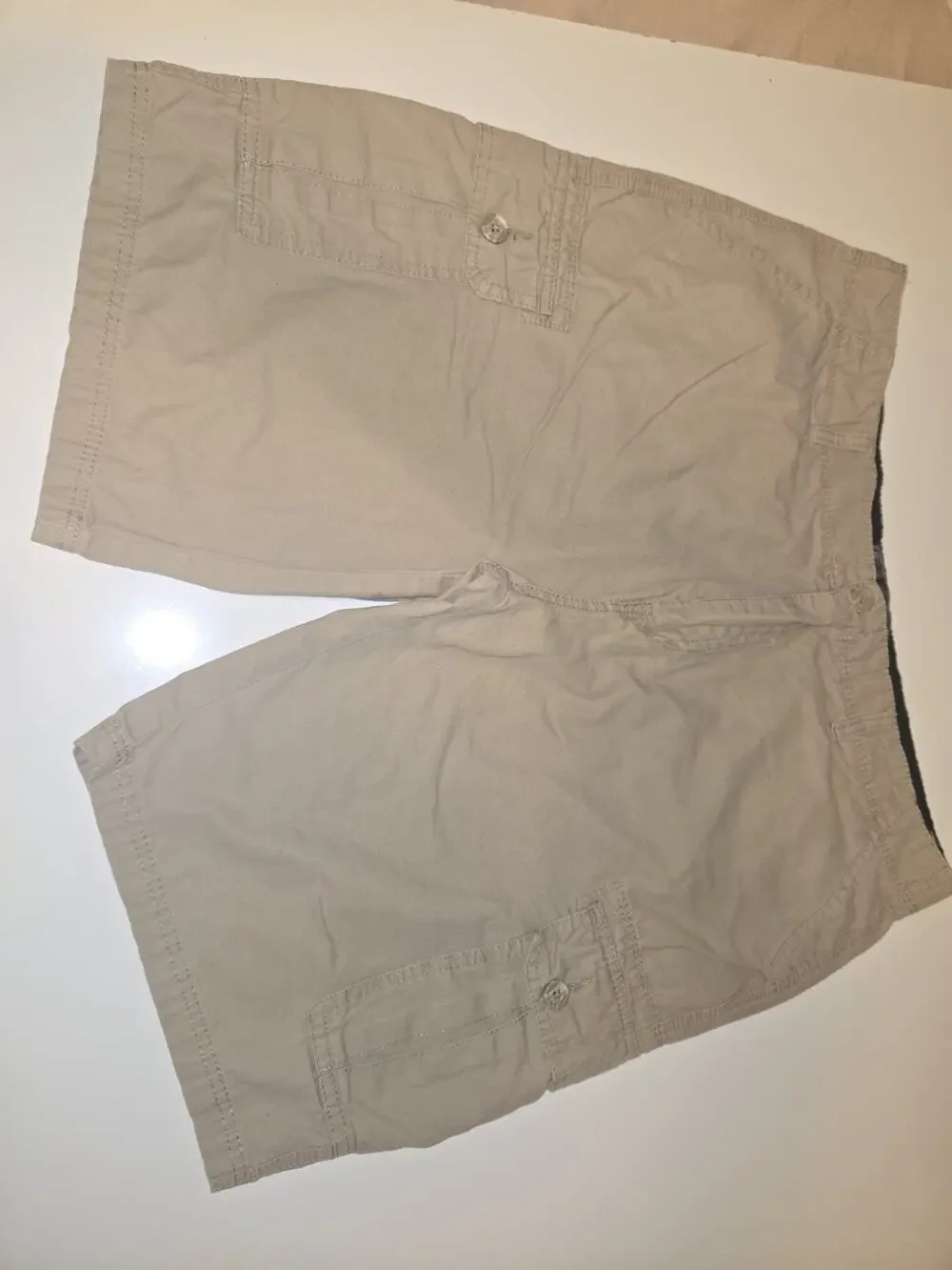 Michel Brandon Men’s Cargo Shorts Size 36 Beige Khaki Utility Casual Cotton